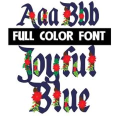 Joyful Blue Color Font