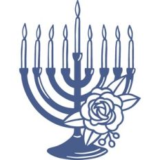 floral menorah