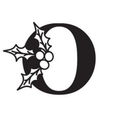 Letter O With Holly