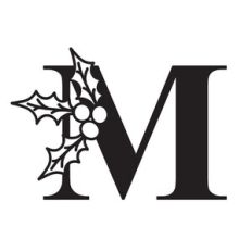Letter M With Holly