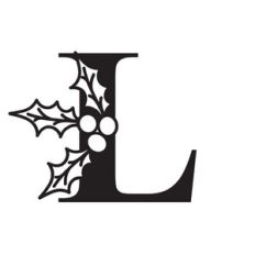Letter L With Holly