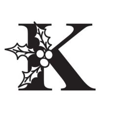 Letter K With Holly