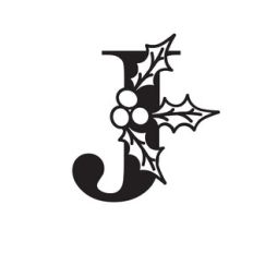 Letter J With Holly
