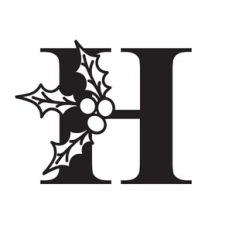 Letter H With Holly