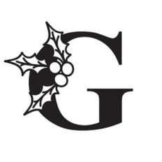 Letter G With Holly