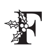 Letter F With Holly