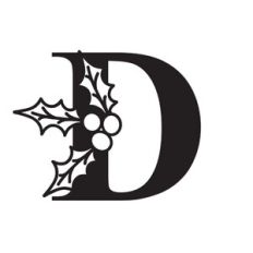 Letter D With Holly