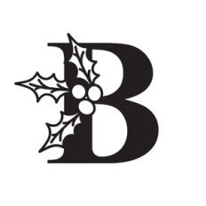 Letter B With Holly