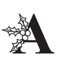 Letter A With Holly