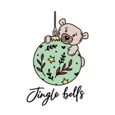 Jingle bells christmas ball with bear