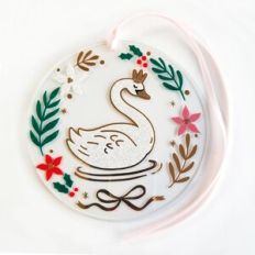 Swan Nutcracker Ornament