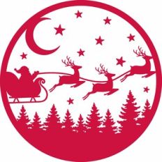 Round Santa Scene