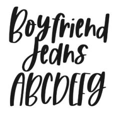 BFC Boyfriend Jeans Brush Font