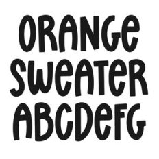 BFC Orange Sweater Bold Hand Lettered Font