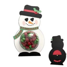 Christmas Snowman Dome Candy Holder Dial Back