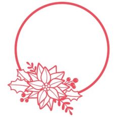 single poinsettia wreath