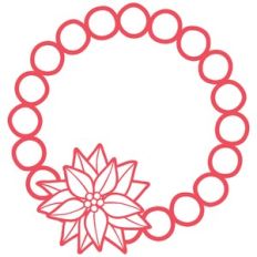 poinsettia bubble wreath