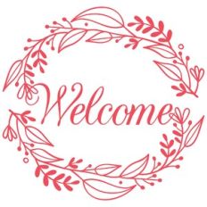 welcome floral wreath