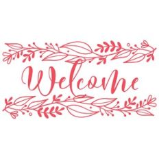 floral welcome sign