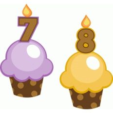 birthday cupcakes 7 and 8