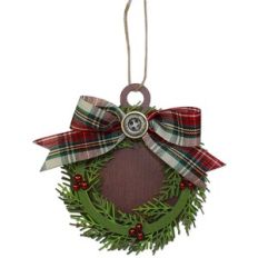 Cowboy Wreath Gift Tag Ornament