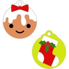 tree ornaments cookie and christmas sock tags