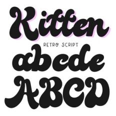 BFC Kitten Retro Script Font
