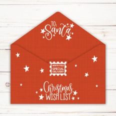 Santa Wish List Envelope