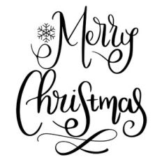 Merry Christmas Hand-Lettered svg