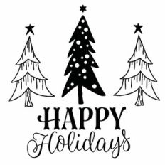 Happy Holidays Christmas Trees
