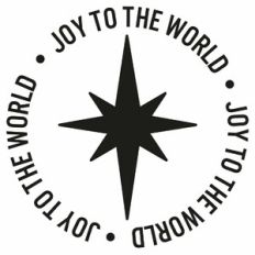 Joy To The World Christmas Star Circle Quote
