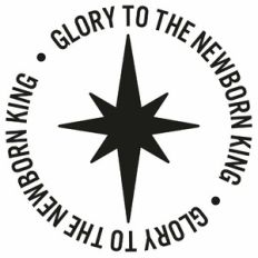 Glory To The Newborn King Christmas Star Circle Quote