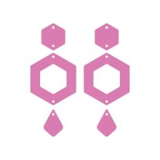 Boho hexagon earrings