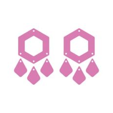 Hexagon drop earrings