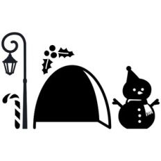 MOUSE HOLE AND SNOWMAN