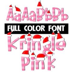 Kringle Pink Color Font