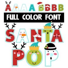 Santa Pop Color Font