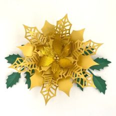 GIANT CHRISTMAS FLOWER 2 WITH FOLIAGE 8
