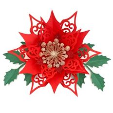 GIANT CHRISTMAS FLOWER 3 WITH FOLIAGE 8