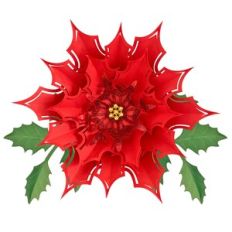 GIANT CHRISTMAS FLOWER 4 WITH FOLIAGE 8