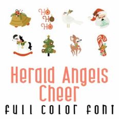 Herald Angels Cheer Full Color Font