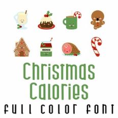 Christmas Calories Full Color Font