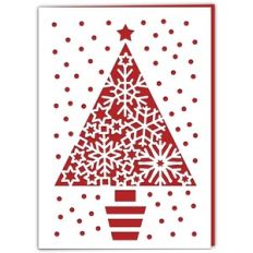Snowflake Christmas Tree Card