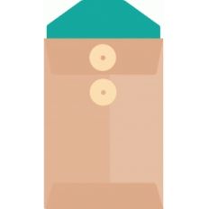 rectangle coin envelope with tag