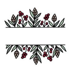 Christmas frame with pinecones