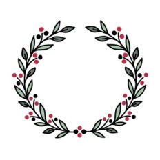 Christmas wreath with berries