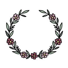 Christmas wreath with flowers