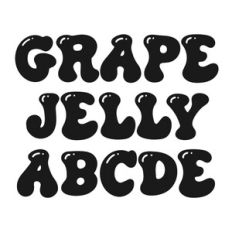 BFC Grape Jelly Shiny Retro Bubble Font