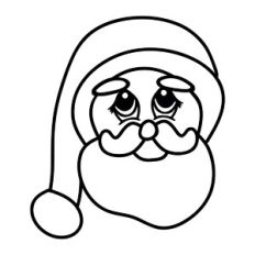 Santa Outlined