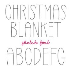 BFC Christmas Blanket Simple Sketch Font